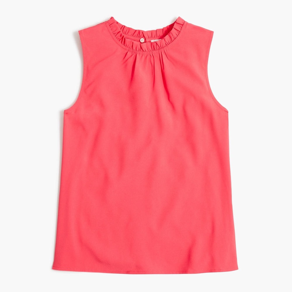 Watermelon Ruffle Neck Sleeveless top